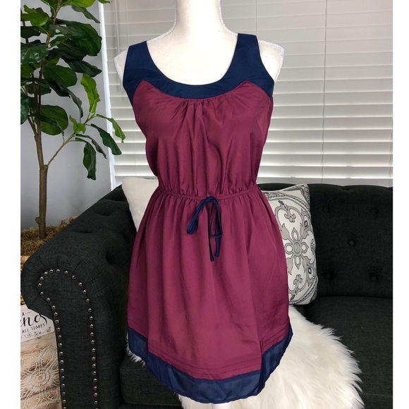 3 FOR 25$! 🎊💚 NWOT BURGUNDY MINI CIRCLE DRESS - Picture 1 of 2